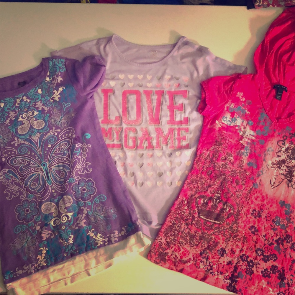 Pink & Purple girls T-shirt bundle